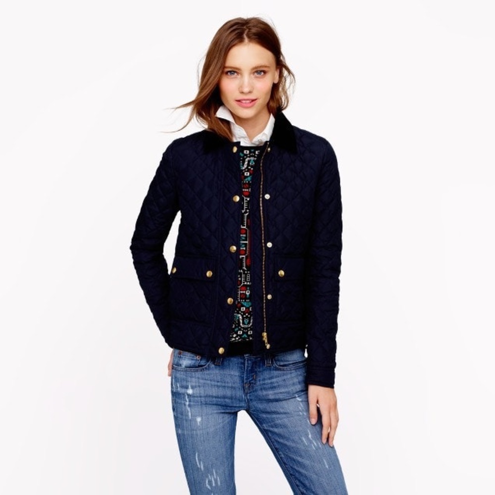 J.Crew Quilted Jacket in Black